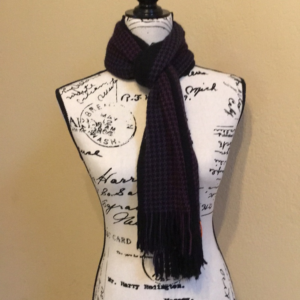 Purple and black scarf
